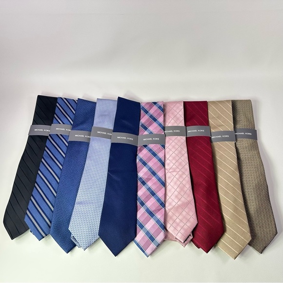 **10 Pack NWT Men’s Michael Kors Tie Collection - Assorted Colors - Picture 1 of 2